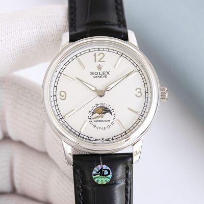 TW Factory Rolex Geneve Cellini Fake ETA2824-2 Movement 40mm 316L Steel Silver Bezel Watch